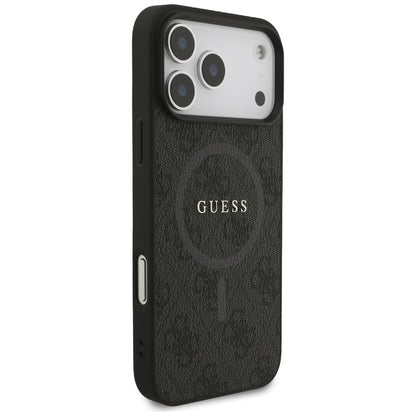 Futrola MagSafe za Apple iPhone 17 Pro Max, Guess, 4G Ring Classic Logo, Crna
