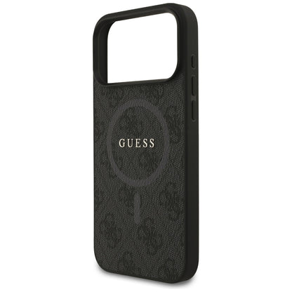 Futrola MagSafe za Apple iPhone 17 Pro Max, Guess, 4G Ring Classic Logo, Crna