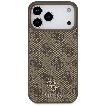Futrola MagSafe za Apple iPhone 17 Pro Max, Guess, 4G Small and Classic Logo, Braon