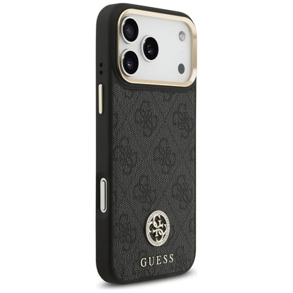 Futrola MagSafe za Apple iPhone 17 Pro Max, Guess, 4G Strass Logo with Big Strap, Crna
