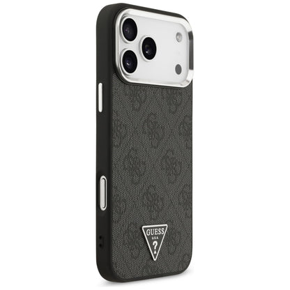 Futrola MagSafe za Apple iPhone 17 Pro Max, Guess, 4G Triangle Logo, Crno Srebrna