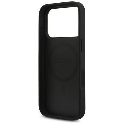 Futrola MagSafe za Apple iPhone 17 Pro Max, Guess, 4G Triangle Strass, Crna