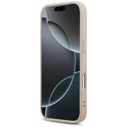 Husa MagSafe za Apple iPhone 17 Pro Max, Guess, 4G Triangle Strass, Roze