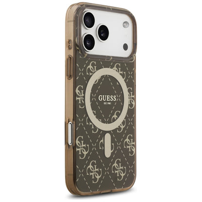 Futrola MagSafe za Apple iPhone 17 Pro Max, Guess, IML 4G Background, Braon