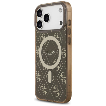 Futrola MagSafe za Apple iPhone 17 Pro Max, Guess, IML 4G Background, Braon
