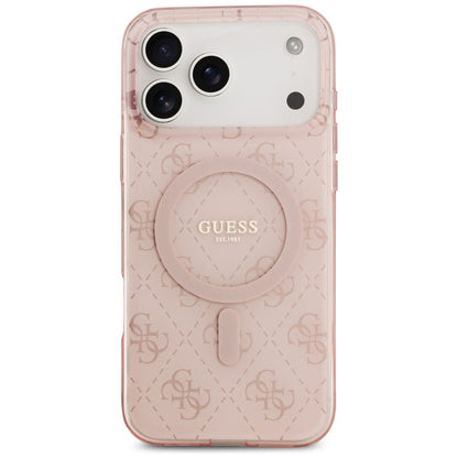Futrola MagSafe za Apple iPhone 17 Pro Max, Guess, IML 4G Background, Roze