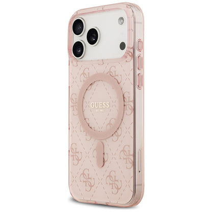 Futrola MagSafe za Apple iPhone 17 Pro Max, Guess, IML 4G Background, Roze