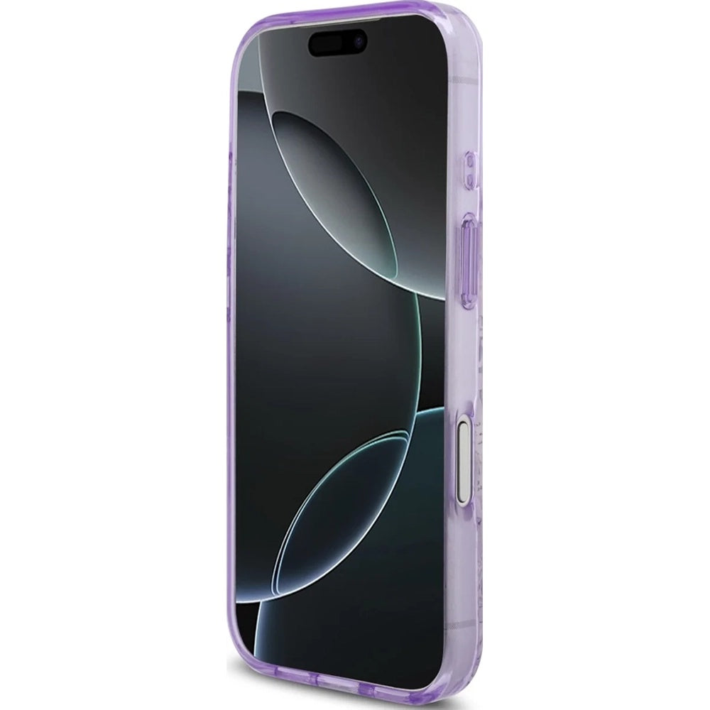 Futrola MagSafe za Apple iPhone 17 Pro Max, Guess, IML Flower & Tonal Circle, Ljubičasta