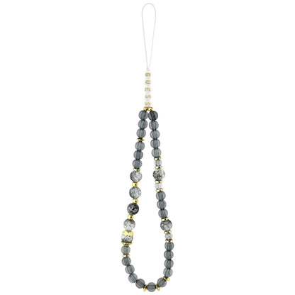 Husa MagSafe za Apple iPhone 17 Pro Max, Guess, IML Flowers with Pearl Strap, Crna