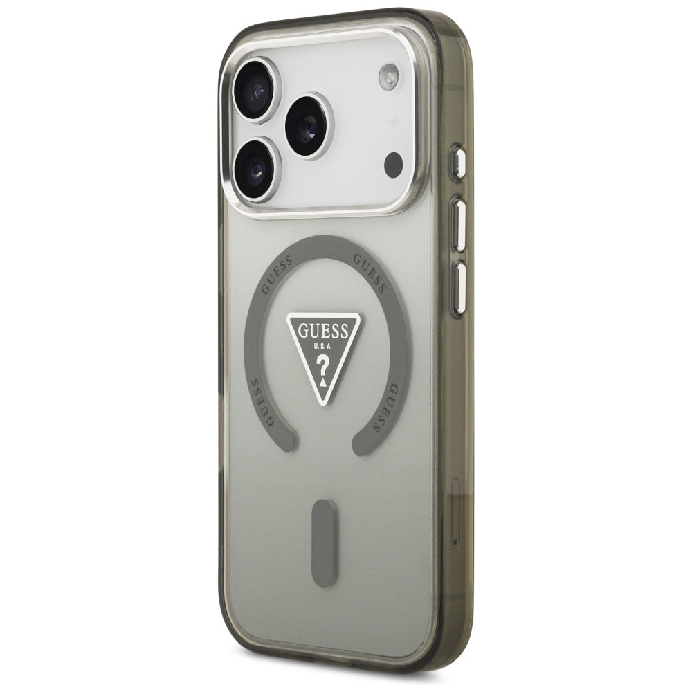 Futrola MagSafe za Apple iPhone 17 Pro Max, Guess, IML Gradient Triangle Logo, Kaki