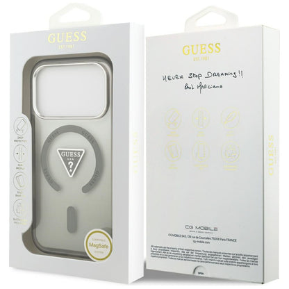Futrola MagSafe za Apple iPhone 17 Pro Max, Guess, IML Gradient Triangle Logo, Kaki