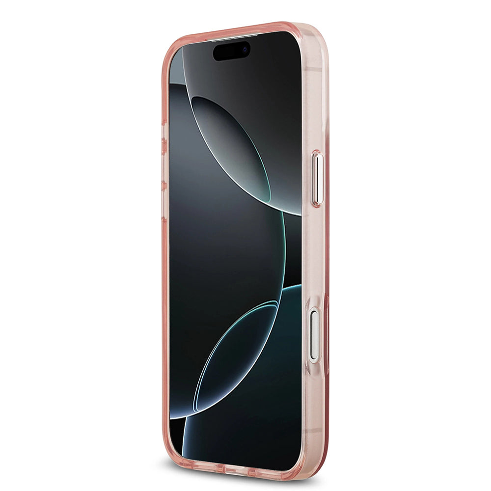 Futrola MagSafe za Apple iPhone 17 Pro Max, Guess, IML Gradient Triangle Logo, Roze