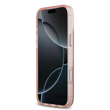 Futrola MagSafe za Apple iPhone 17 Pro Max, Guess, IML Gradient Triangle Logo, Roze