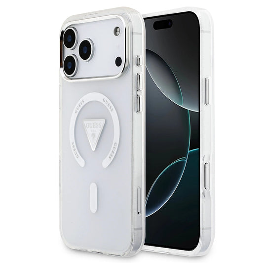 Futrola MagSafe za Apple iPhone 17 Pro Max, Guess, IML Gradient Triangle Logo, Transparentna