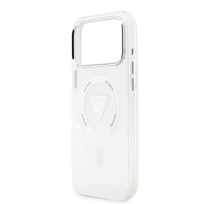 Futrola MagSafe za Apple iPhone 17 Pro Max, Guess, IML Gradient Triangle Logo, Transparentna