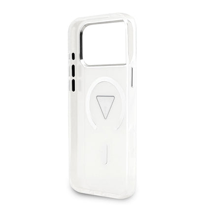 Futrola MagSafe za Apple iPhone 17 Pro Max, Guess, IML Gradient Triangle Logo, Transparentna