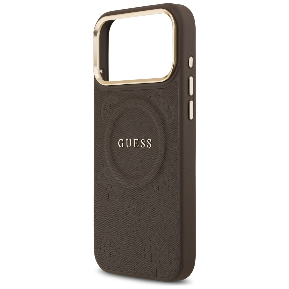 Futrola MagSafe za Apple iPhone 17 Pro Max, Guess, Peony Hot Stamp, Braon