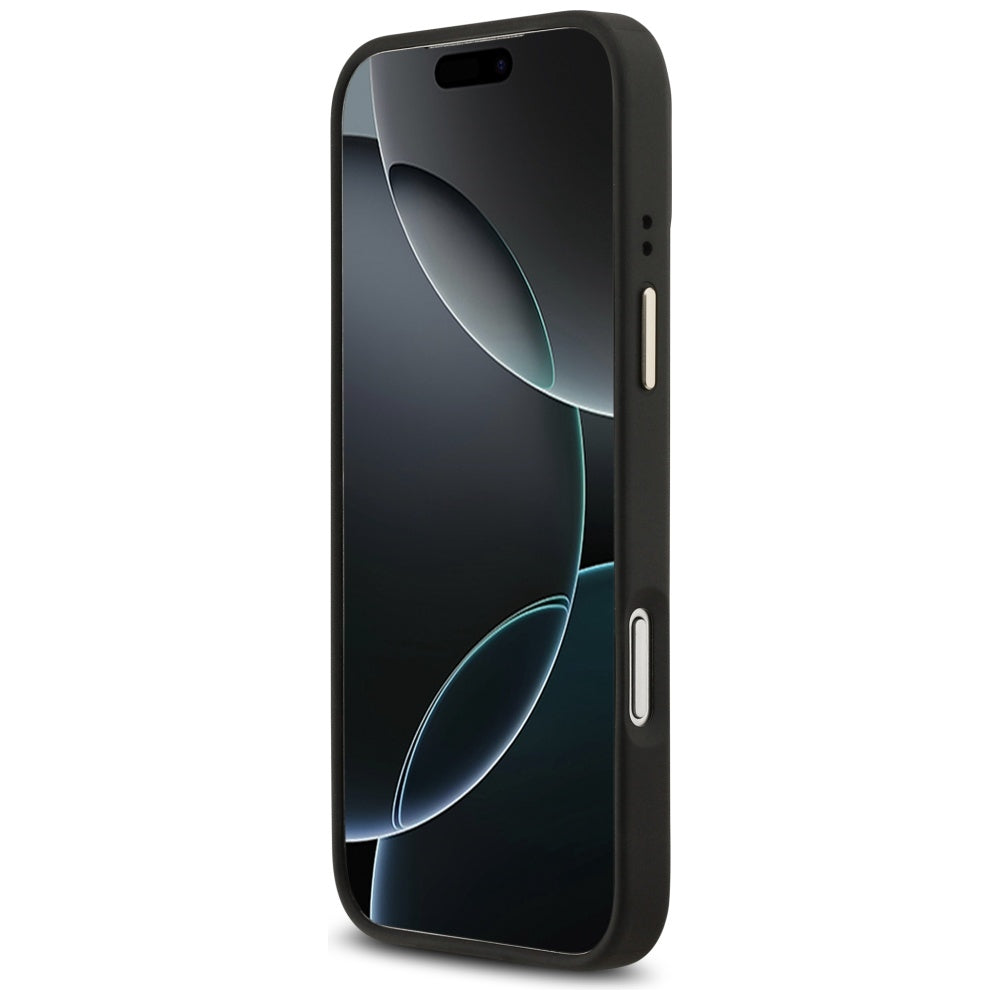 Husa MagSafe za Apple iPhone 17 Pro Max, Guess, Peony Hot Stamp, Crna