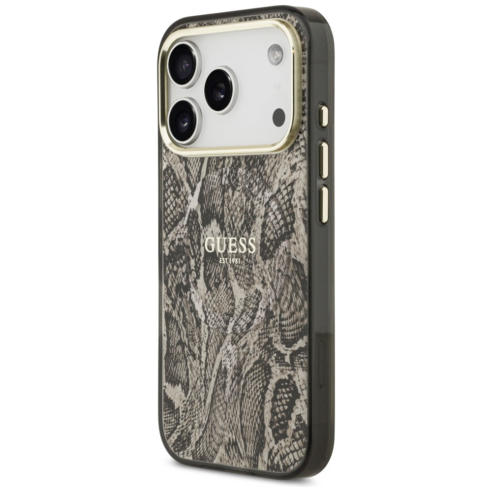Husa MagSafe za Apple iPhone 17 Pro Max, Guess, Python Pattern, Braon
