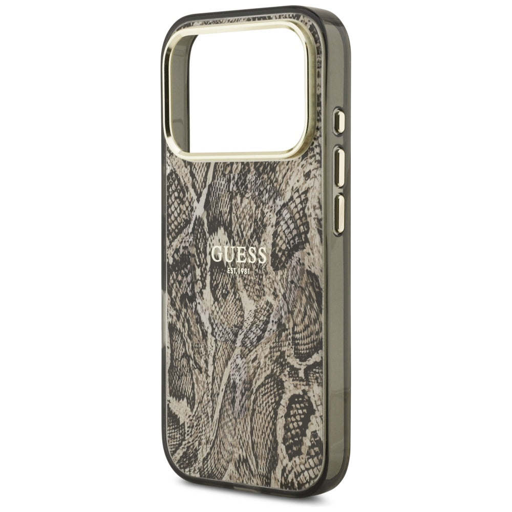Husa MagSafe za Apple iPhone 17 Pro Max, Guess, Python Pattern, Braon