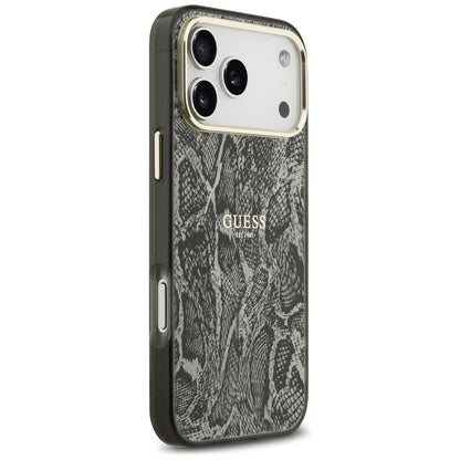 Futrola MagSafe za Apple iPhone 17 Pro Max, Guess, Python Pattern, Crna