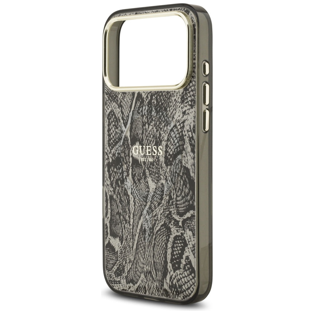 Futrola MagSafe za Apple iPhone 17 Pro Max, Guess, Python Pattern, Crna