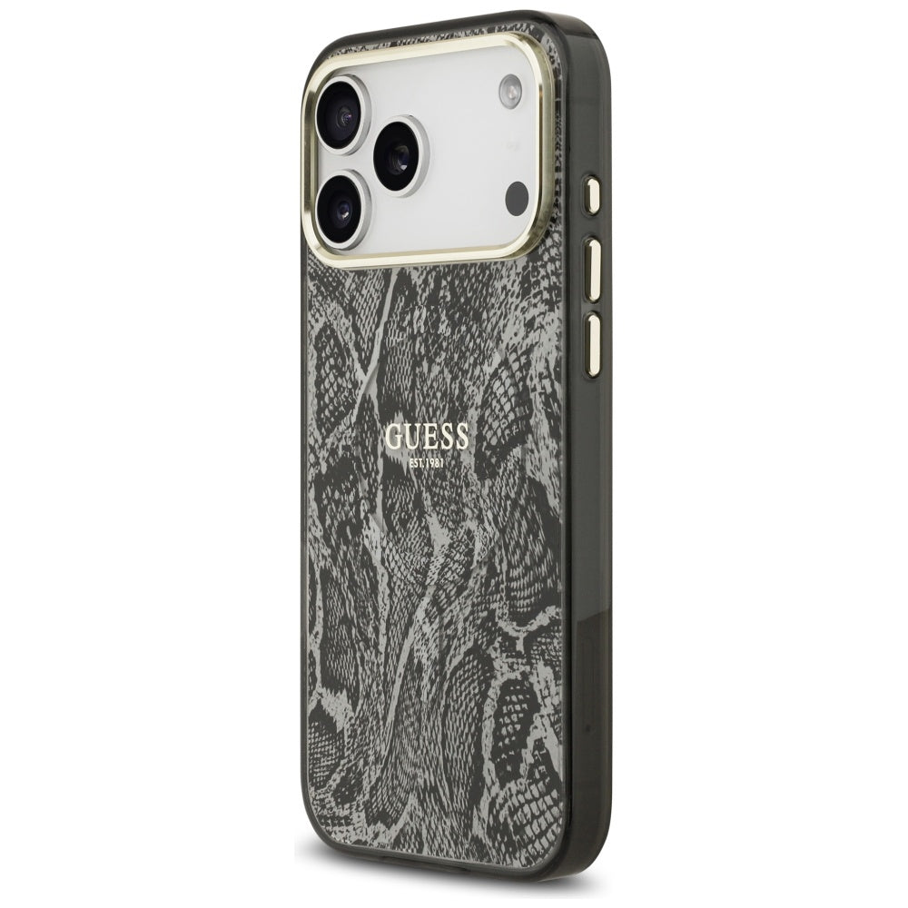 Futrola MagSafe za Apple iPhone 17 Pro Max, Guess, Python Pattern, Crna