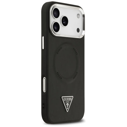 Futrola MagSafe za Apple iPhone 17 Pro Max, Guess, Triangle Logo, Crno Srebrna