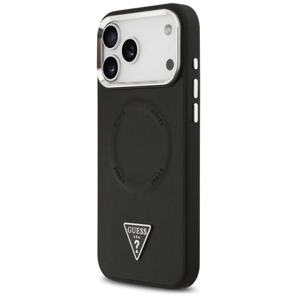 Futrola MagSafe za Apple iPhone 17 Pro Max, Guess, Triangle Logo, Crno Srebrna