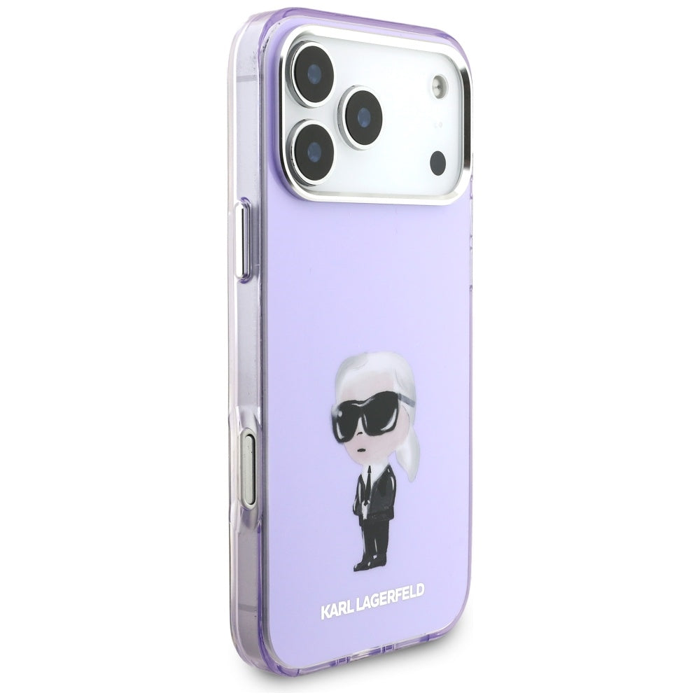 Futrola MagSafe za Apple iPhone 17 Pro Max, Karl Lagerfeld, IML Aquarelle Logo Karl, Ljubičasta