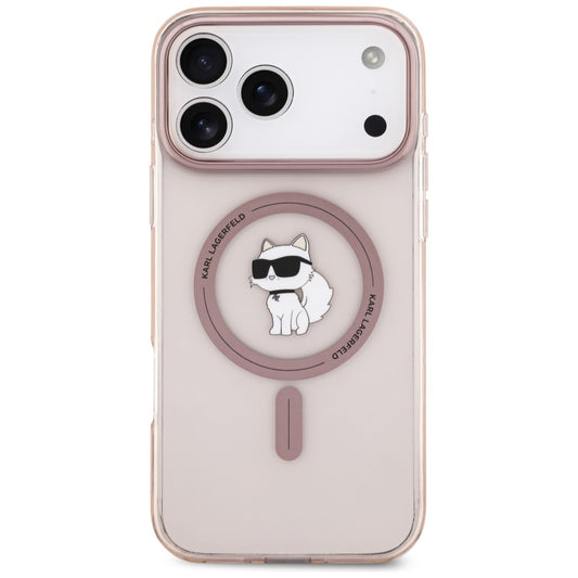 Futrola MagSafe za Apple iPhone 17 Pro Max, Karl Lagerfeld, IML Choupette, Roze
