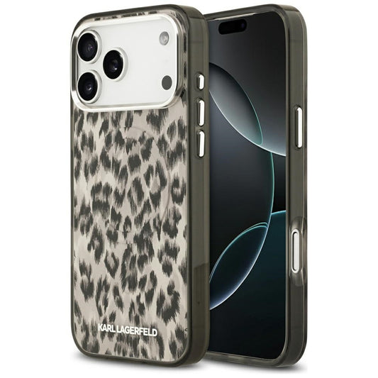 Futrola MagSafe za Apple iPhone 17 Pro Max, Karl Lagerfeld, IML Leopard Pattern, Braon
