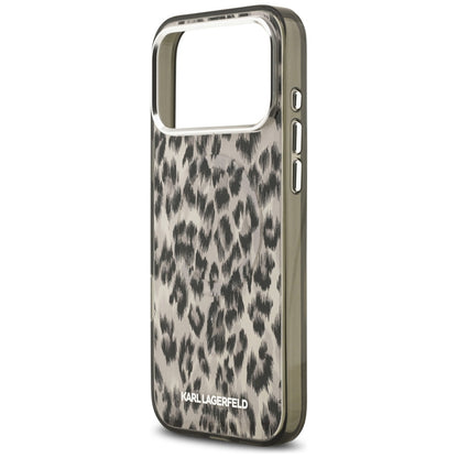 Futrola MagSafe za Apple iPhone 17 Pro Max, Karl Lagerfeld, IML Leopard Pattern, Braon