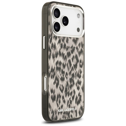 Futrola MagSafe za Apple iPhone 17 Pro Max, Karl Lagerfeld, IML Leopard Pattern, Braon