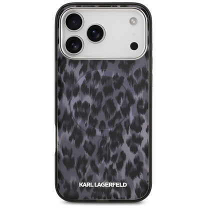 Futrola MagSafe za Apple iPhone 17 Pro Max, Karl Lagerfeld, IML Leopard Pattern, Crna