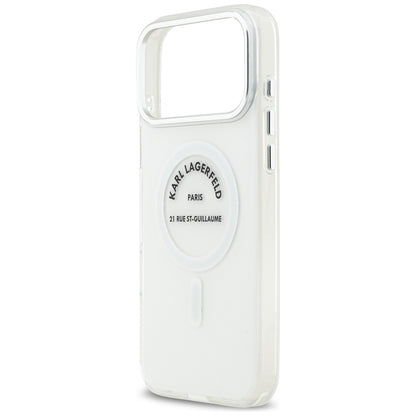Futrola MagSafe za Apple iPhone 17 Pro Max, Karl Lagerfeld, IML Logo RSG, Providna