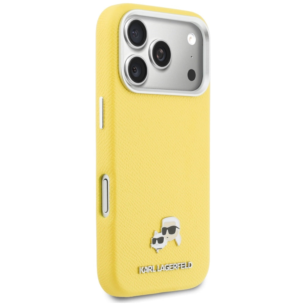 Futrola MagSafe za Apple iPhone 17 Pro Max, Karl Lagerfeld, Karl & Choupette Head's Pin, Žuta