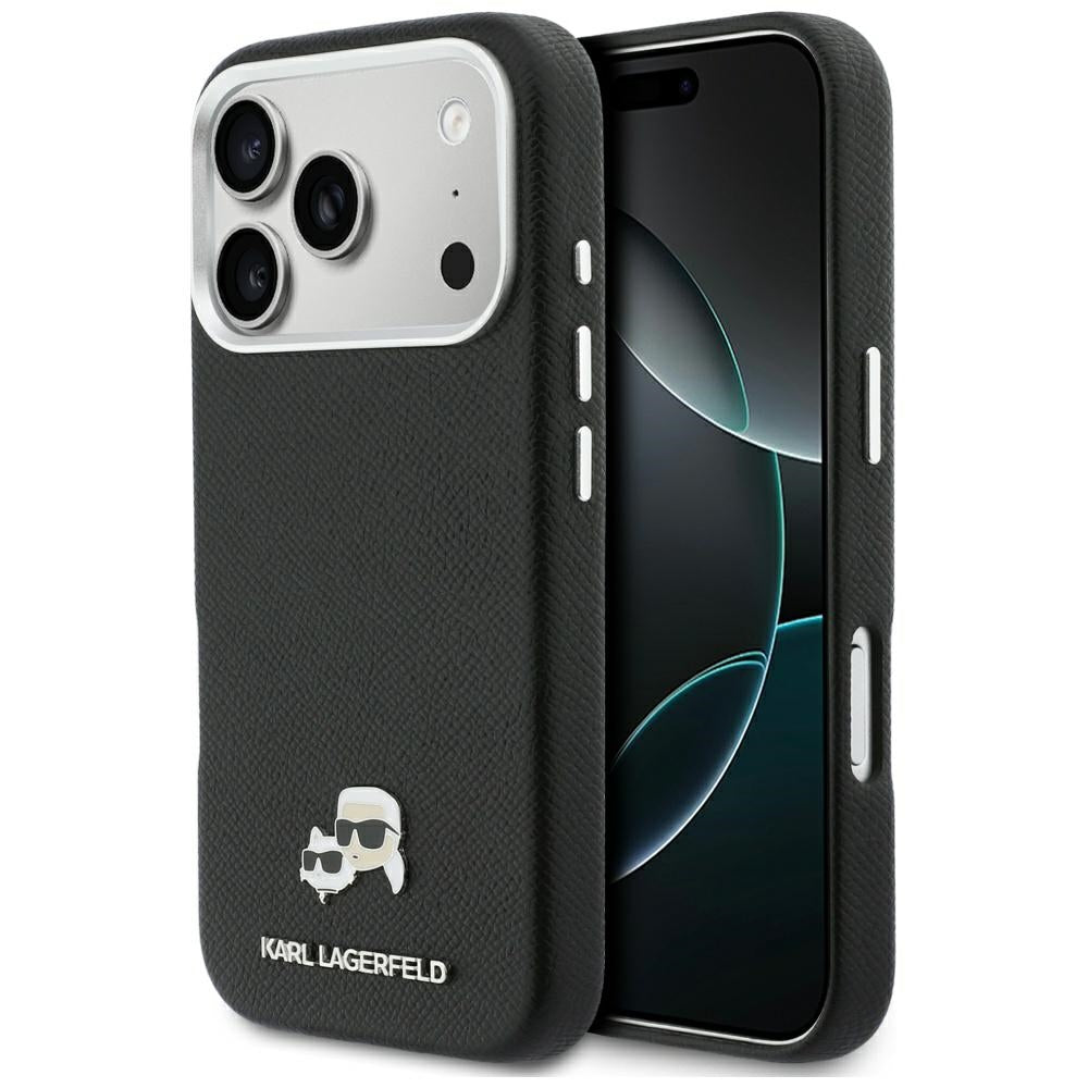 Futrola MagSafe za Apple iPhone 17 Pro Max, Karl Lagerfeld, Karl & Choupette Head's Pin, Crna