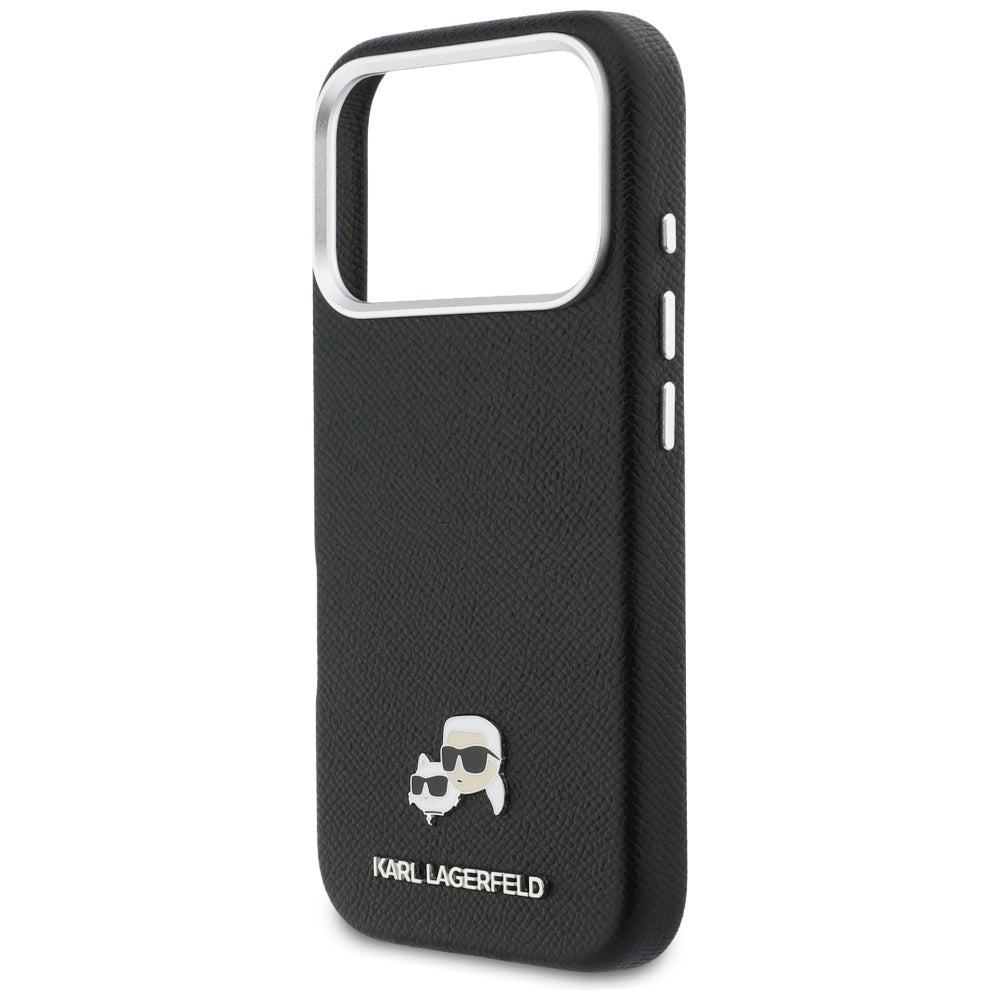 Futrola MagSafe za Apple iPhone 17 Pro Max, Karl Lagerfeld, Karl & Choupette Head's Pin, Crna