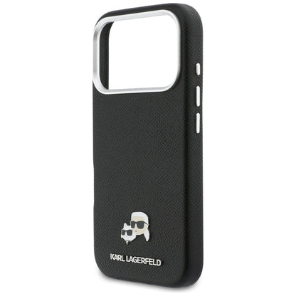 Futrola MagSafe za Apple iPhone 17 Pro Max, Karl Lagerfeld, Karl & Choupette Head's Pin, Crna
