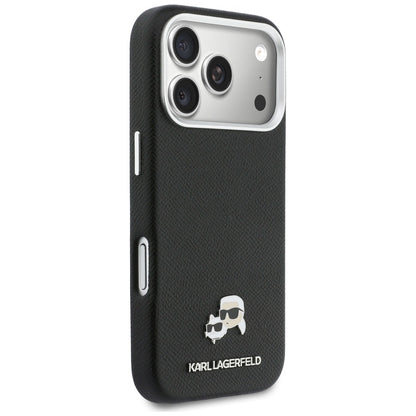 Futrola MagSafe za Apple iPhone 17 Pro Max, Karl Lagerfeld, Karl & Choupette Head's Pin, Crna