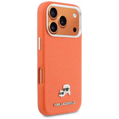 Futrola MagSafe za Apple iPhone 17 Pro Max, Karl Lagerfeld, Karl & Choupette Head's Pin, Narandžasta