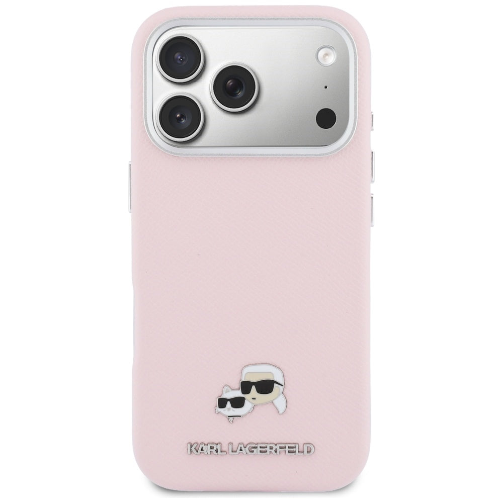 Futrola MagSafe za Apple iPhone 17 Pro Max, Karl Lagerfeld, Karl & Choupette Head's Pin, Roze