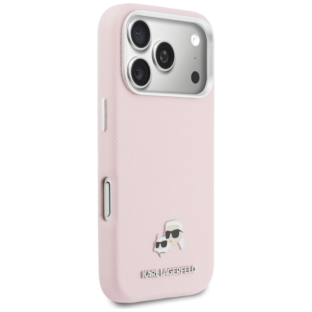 Futrola MagSafe za Apple iPhone 17 Pro Max, Karl Lagerfeld, Karl & Choupette Head's Pin, Roze