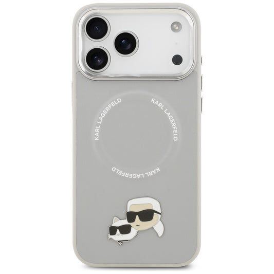 Futrola MagSafe za Apple iPhone 17 Pro Max, Karl Lagerfeld, Karl & Choupette Pins, Siva