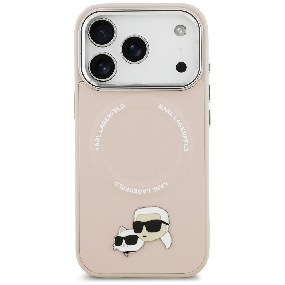 Futrola MagSafe za Apple iPhone 17 Pro Max, Karl Lagerfeld, Karl & Choupette Pins, Roze