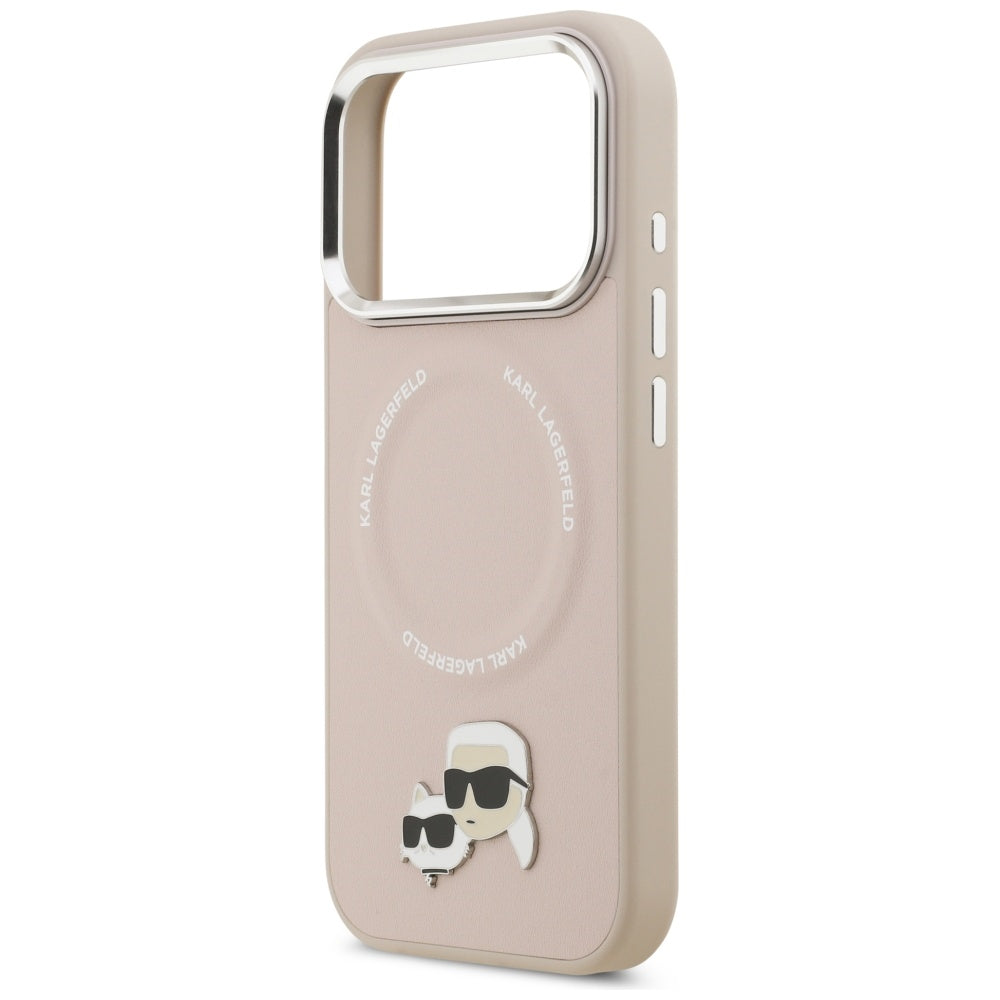 Futrola MagSafe za Apple iPhone 17 Pro Max, Karl Lagerfeld, Karl & Choupette Pins, Roze