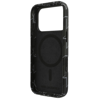 Futrola MagSafe za Apple iPhone 17 Pro Max, Karl Lagerfeld, KL Monogram Logo, Crna