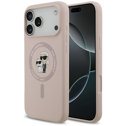 Futrola MagSafe za Apple iPhone 17 Pro Max, Karl Lagerfeld, Ring Karl & Choupette, Roze