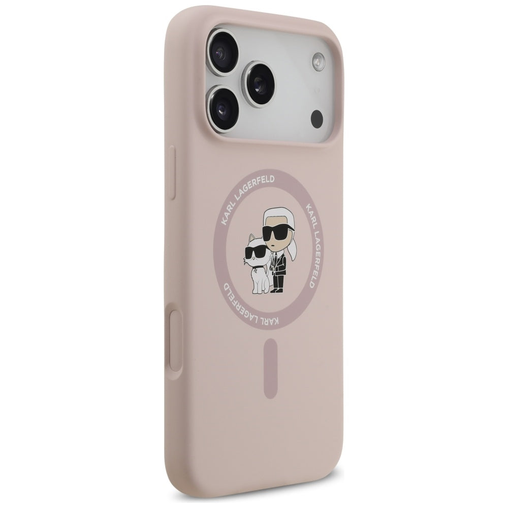 Futrola MagSafe za Apple iPhone 17 Pro Max, Karl Lagerfeld, Ring Karl & Choupette, Roze
